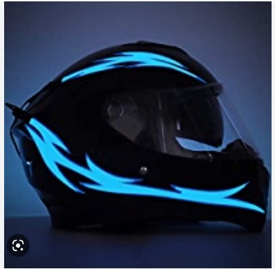 Picture of Motorcycle Helmet Decals Decorative Flashing Stripe LED Night Riding Lights Helmet Decoration Kit Reflector