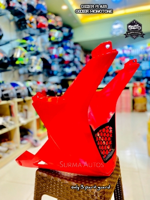 Picture of Gixxer SF / Gixxer Fi Abs / Gixxer Monotone Motorcycle Engine Guard Full Set ( Tomato Red Color )