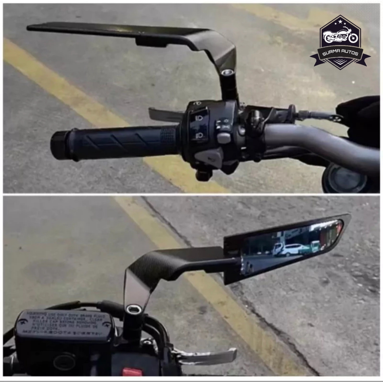 Picture of Universal Motorcycle Mirror Side Winglet Design