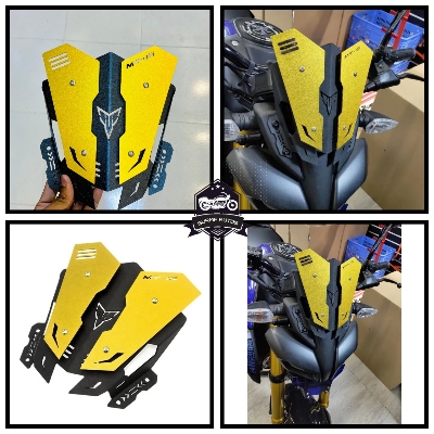 Picture of Motorcycle Accessories Aluminum Alloy Screen Sports WindScreen Windshield Deflector For Yamaha MT15, MT 15, MT-15