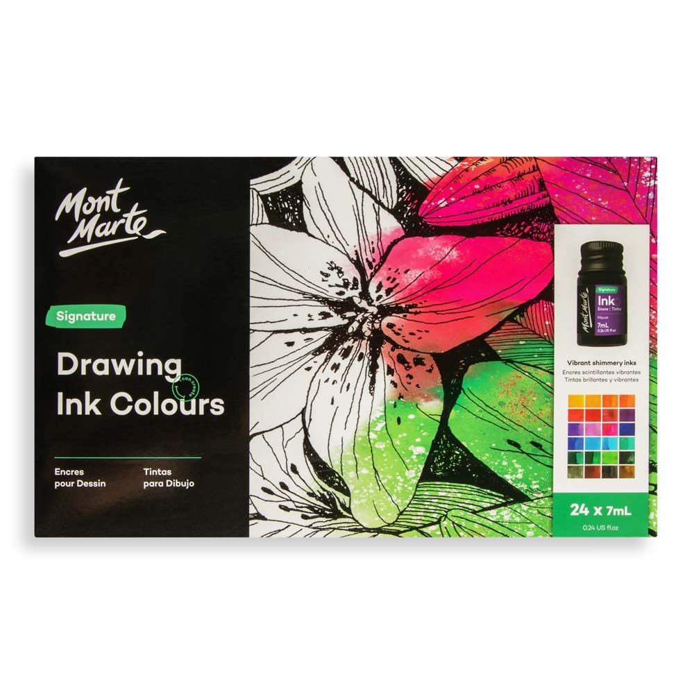 Buy Mont Marte Drawing Ink Colours 24pc x 7ml at Best Prices in Bangladesh