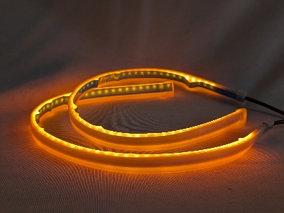 Picture of 2pcs LED DRL 45cm Daytime Running Light For Car And Motorcycle Yellow & blue