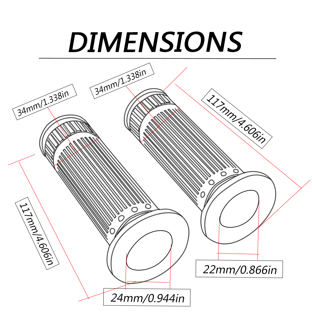 Picture of Hand Grip Motorcycle Grips 7/8" 22mm Brown Diamond Handlebar Hand Grip and Bar Ends