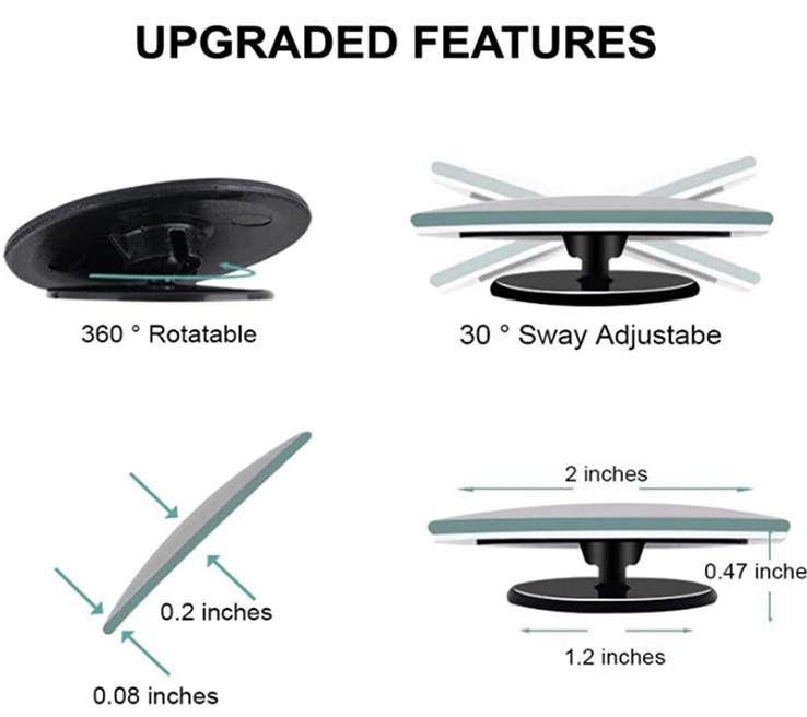 Picture of 360 Degree Car Wide Angle Round Convex Blind Spot Mirror