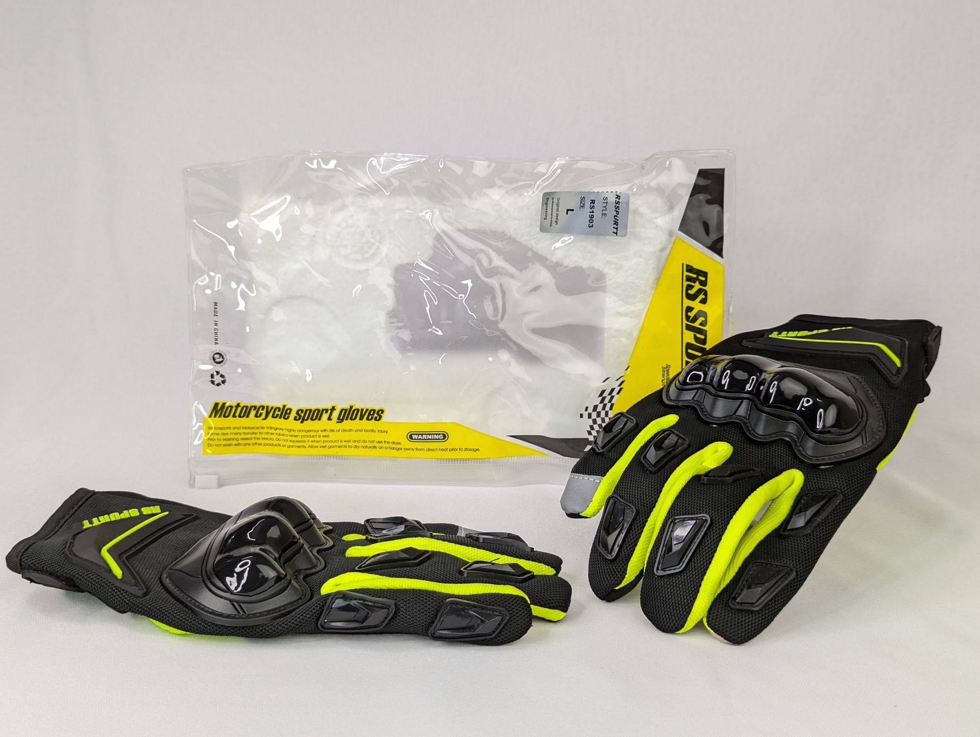 Picture of Touch Screen PVC Motorcycle Gloves Breathable Racing Bike Protectors For Summer Autumn Winter