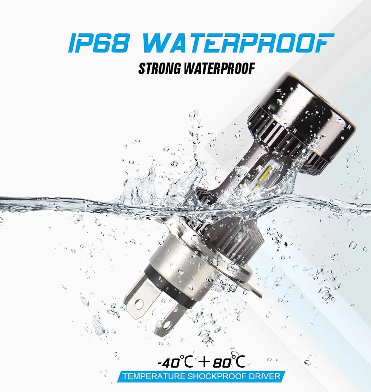 Picture of Motorcycle 12v H4 Hi Lo beam Moto LED white M8 Headlight