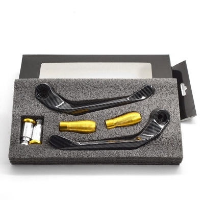 Picture of 1 Pair Universal Motorcycle Protector Parts Hand Guard Carbon Fiber 22mm Brake Clutch Lever Handguard