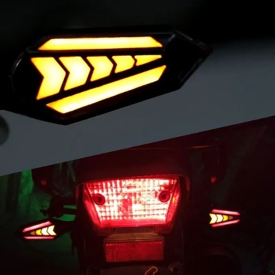 Picture of Double Side Flowing Turn Signals Motorcycle LED Turn Signal Built-in Relay Flashing Blinker Universal Warning light Indicator
