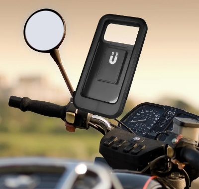 Picture of Motorcycle Phone Holder Waterproof Bike Phone Support Phone Device GPS 360° Swivel Adjustable Motorcycle Mobile Phone Cradle