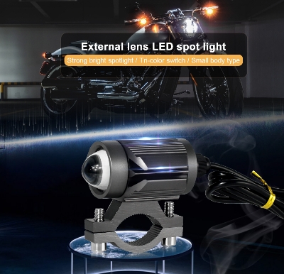 Picture of 1 pc Motorcycle LED Fog Lights Projector with External Lens Light