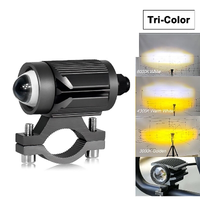 Picture of 1 pc Motorcycle LED Fog Lights Projector with External Lens Light