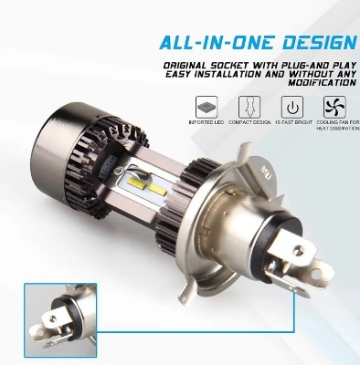 Picture of M8 Motoled White & Yellow LED Headlight For Any Motorcycle