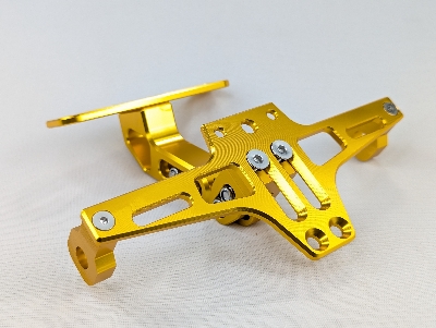 Picture of Motorcycle Refit Adjustable CNC Billet Aluminum  Angle License Plate Holder Universal for All Motorbikes
