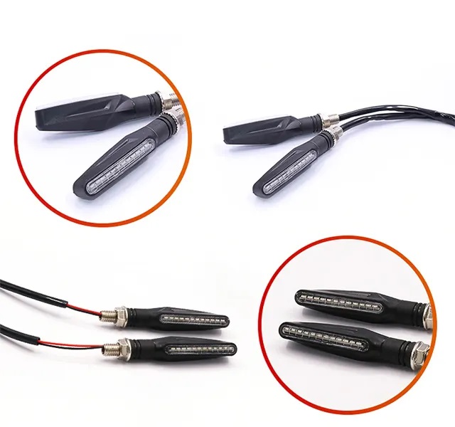Picture of 1 Pair Red Flashing Motorcycle Turn Signals LED Light