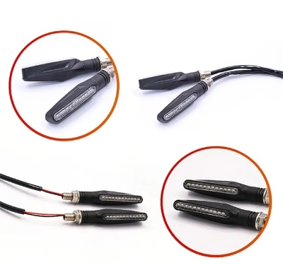 Picture of 1 Pair Red Flashing Motorcycle Turn Signals LED Light
