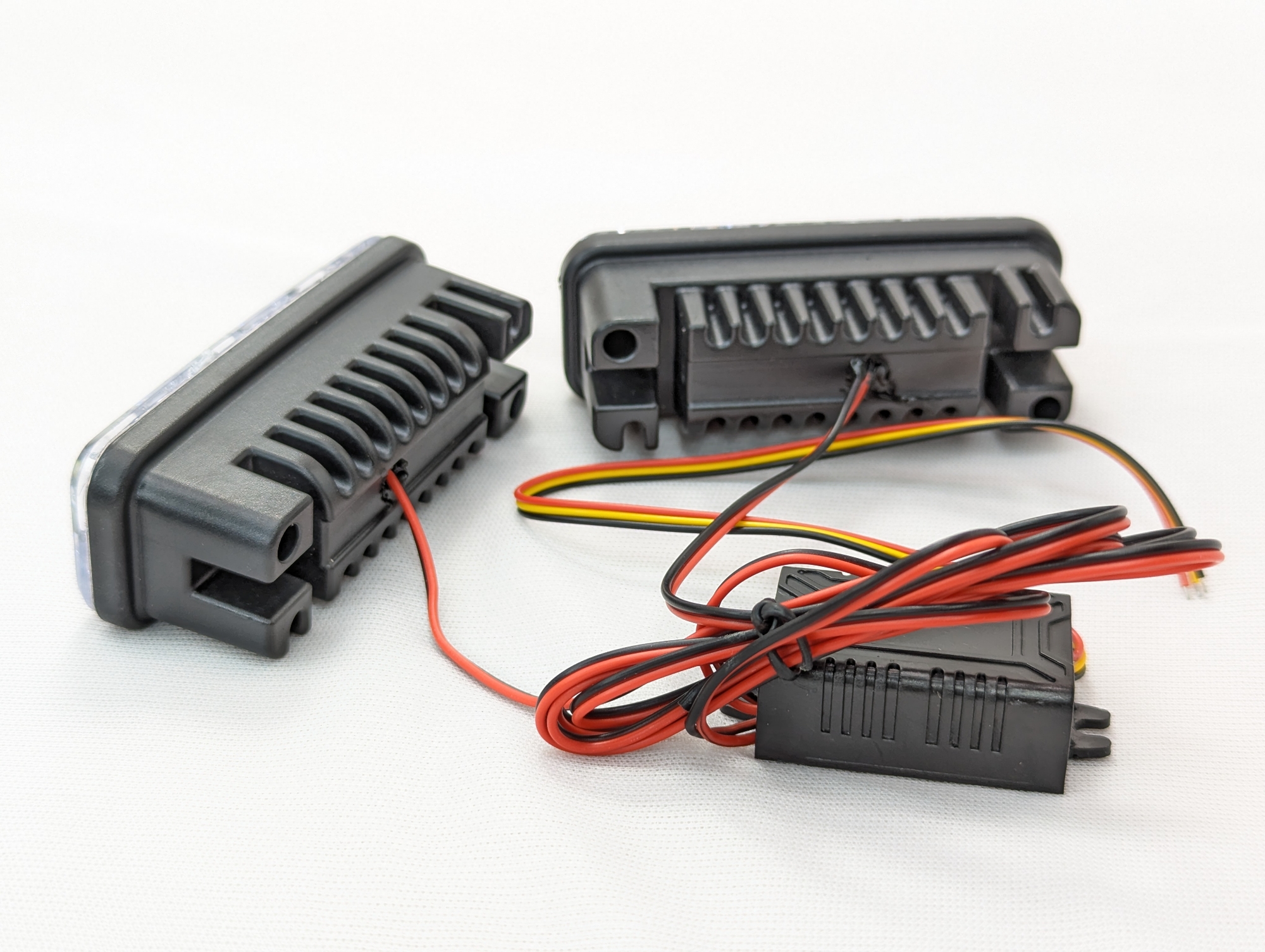 Picture of 2 PCS Super High Bright White/ Amber 12V Car Motorcycle Universal Daytime Running Driving Turn Signal Light DRL Fog Lamp Waterproof Universal Super Bright LED Car Headlight Daytime Running Driving Lights White DRL & Yellow Turn Signal Light Indicators Lam