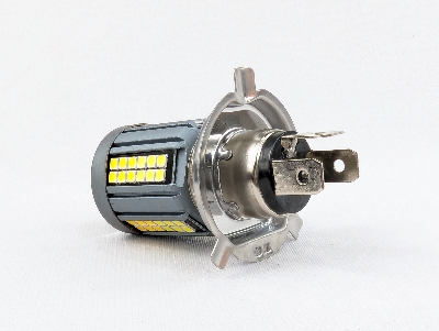 Picture of 1200 LM H4 Headlight Bulb Lens Hi/Lo Beam White Yellow 3030 Chips 360 Degree Headlamp For Motorcycle