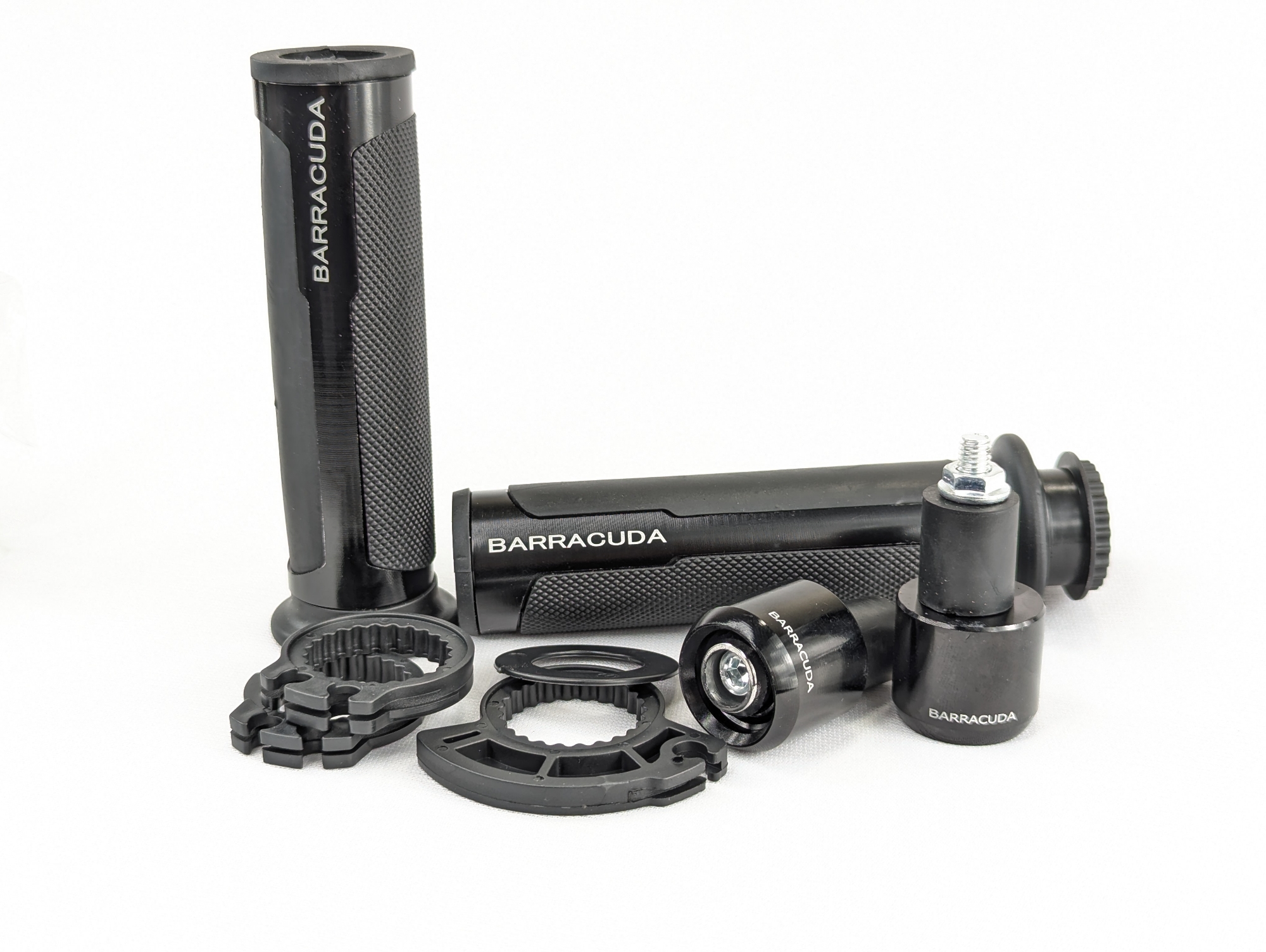 Picture of Premium Quality Barracuda Italian Design Handle Grip with Metal Handlebar Ends with Aluminum Insert for All Bikes and Motorcycle