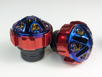 Picture of 2 Pcs Rainbow Color Aluminium Bumper Gutli or Anti Crash Front Fork Frame Slider Protector