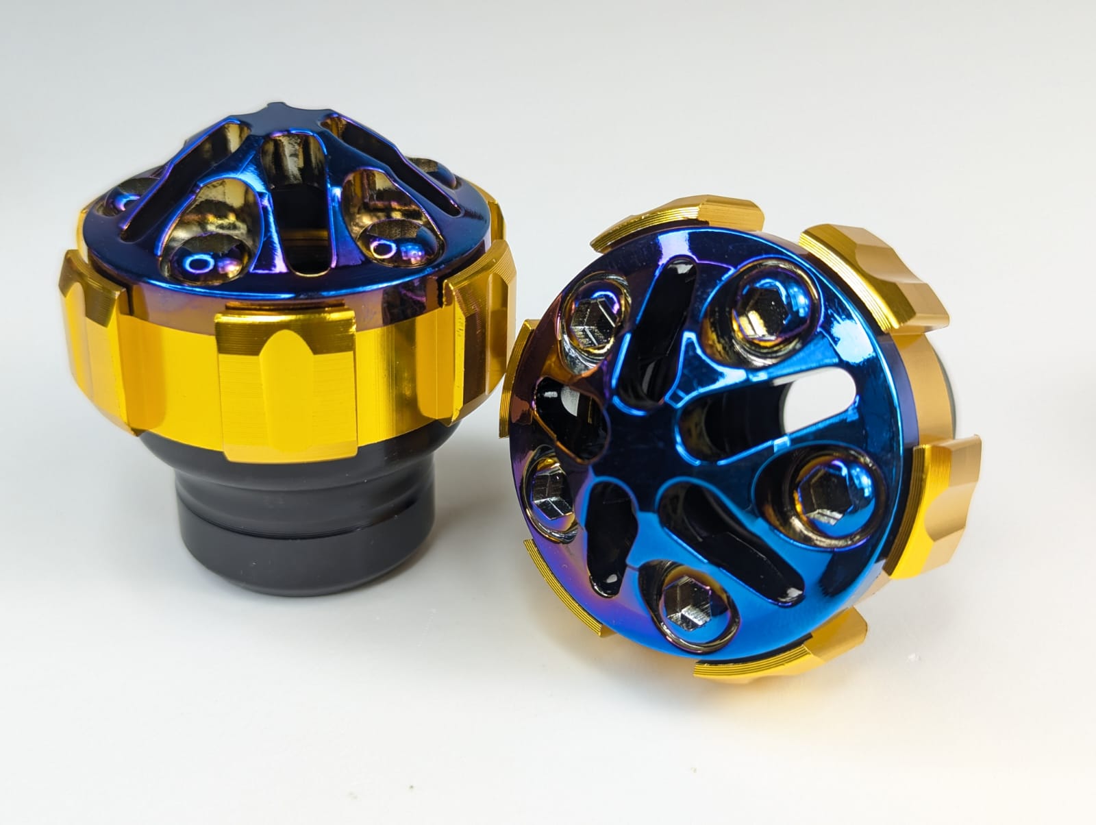 Picture of 2 Pcs Rainbow Color Aluminium Bumper Gutli or Anti Crash Front Fork Frame Slider Protector