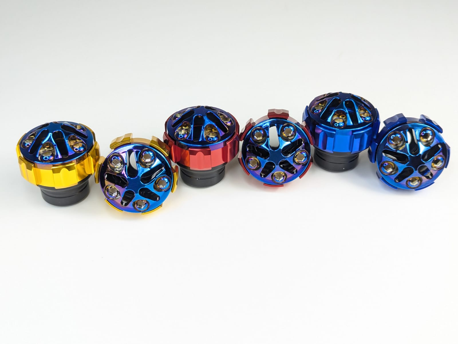 Picture of 2 Pcs Rainbow Color Aluminium Bumper Gutli or Anti Crash Front Fork Frame Slider Protector