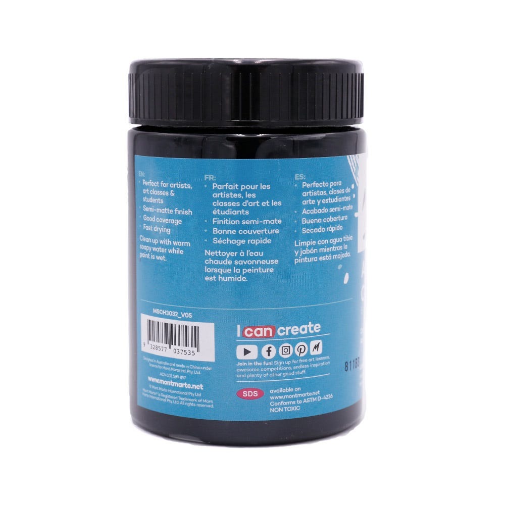 Buy Mont Marte Acrylic Color Paint 300ml-Lamp Black at Best Prices in Bangladesh