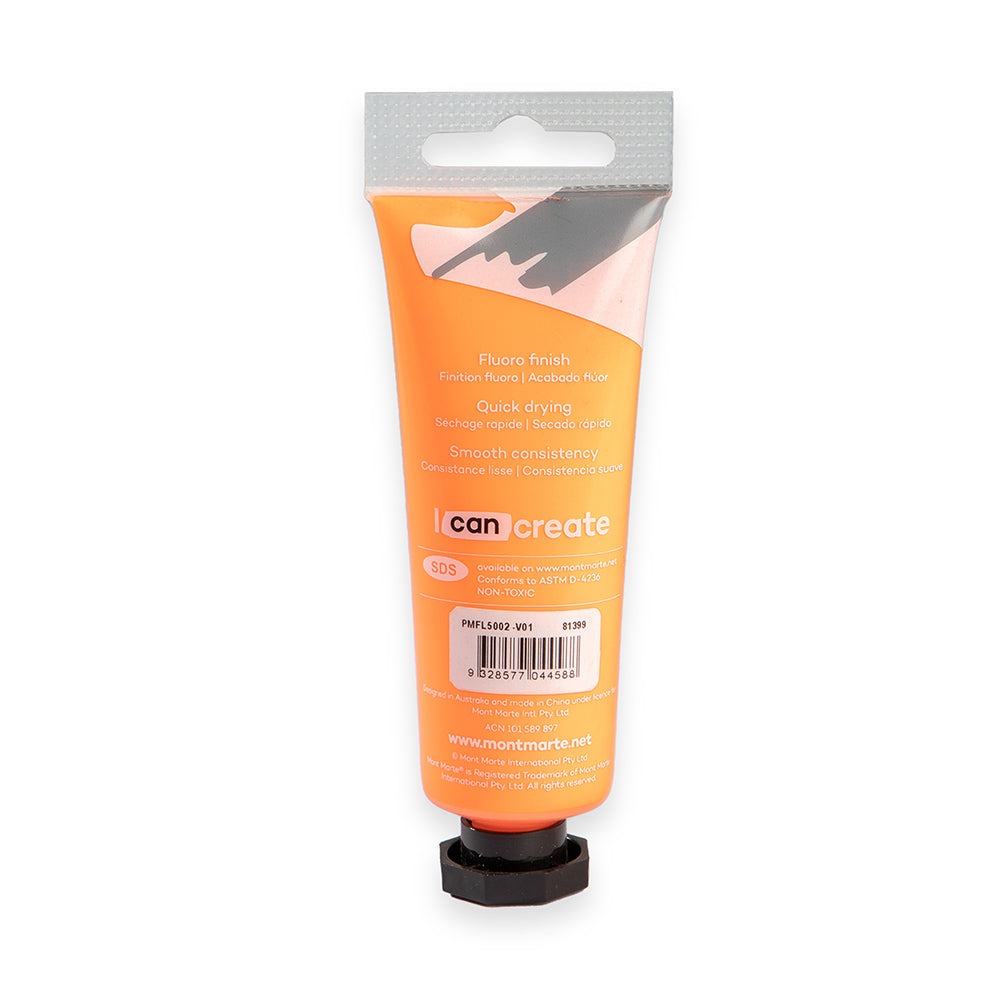 Buy Mont Marte Fluro Acrylic Paint 50ml-Orange at Best Prices in Bangladesh