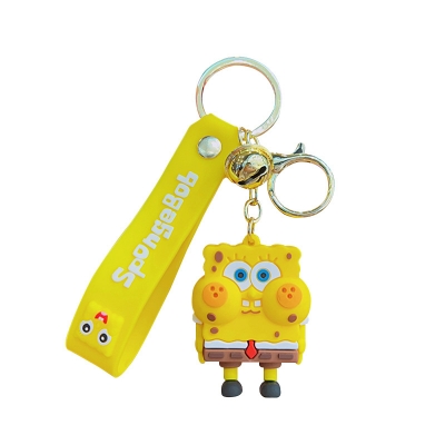 Picture of Spongebob Squarepants Keychain Patrick Star Keychain Cartoon Keyring cool sunglasses Schoolbag pendant