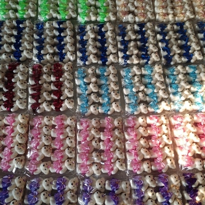 Picture of Cute Princess Teddy Bear Keychain Small Plush Key Ring Special Gift For Girls Belt Bag Chain