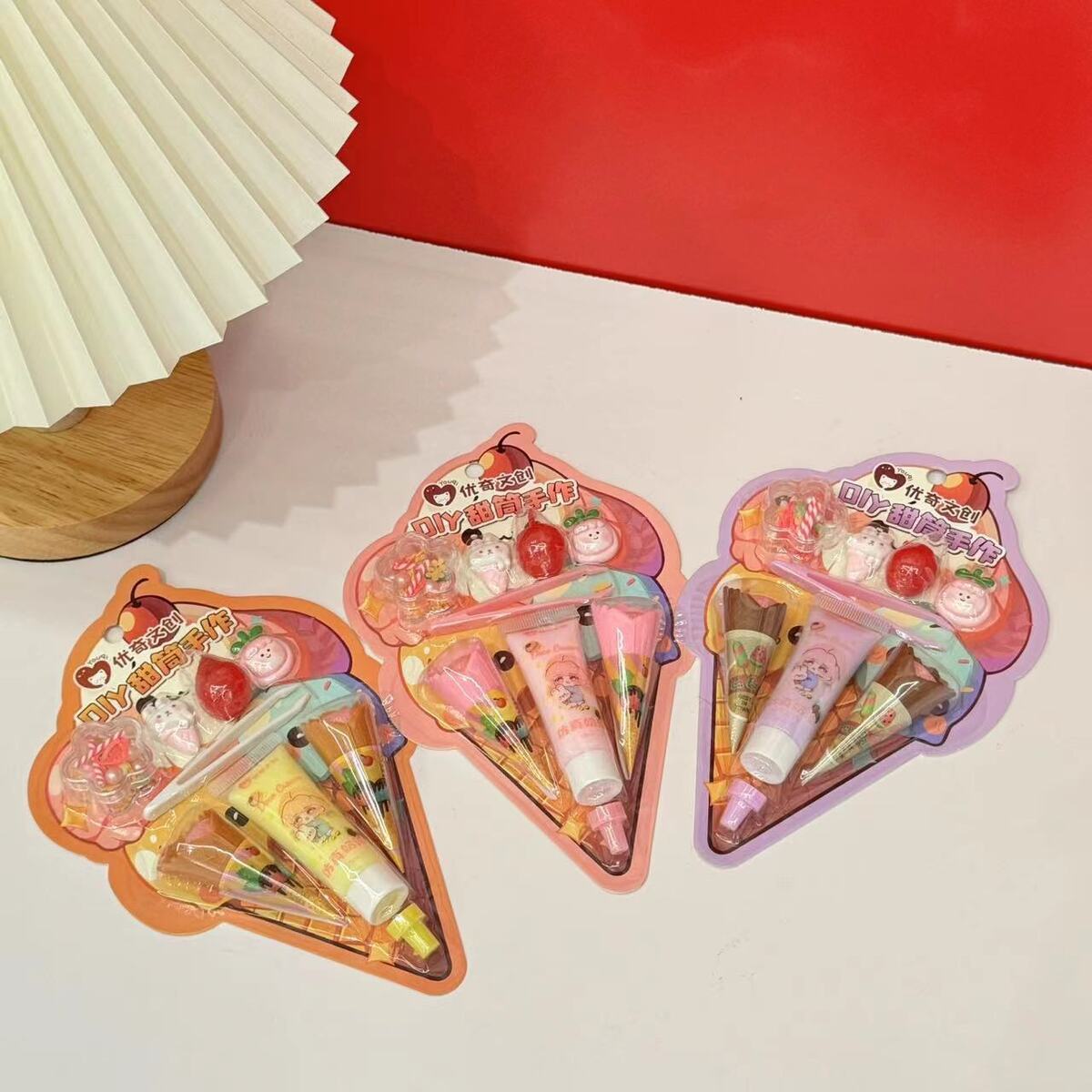 Picture of Artificial Simulation Children Ice Cream Dessert Making Cake Model Handmade DIY Leisure Entertainment Small Toys - Not Edible Girls Toy Play & Dough