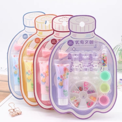 Picture of 10 pcs/set Simulation Children Ice Cream Dessert Making Cake Model Handmade DIY Leisure Entertainment Small Toys - Not Edible Clay & Dough Girls Playing Toy