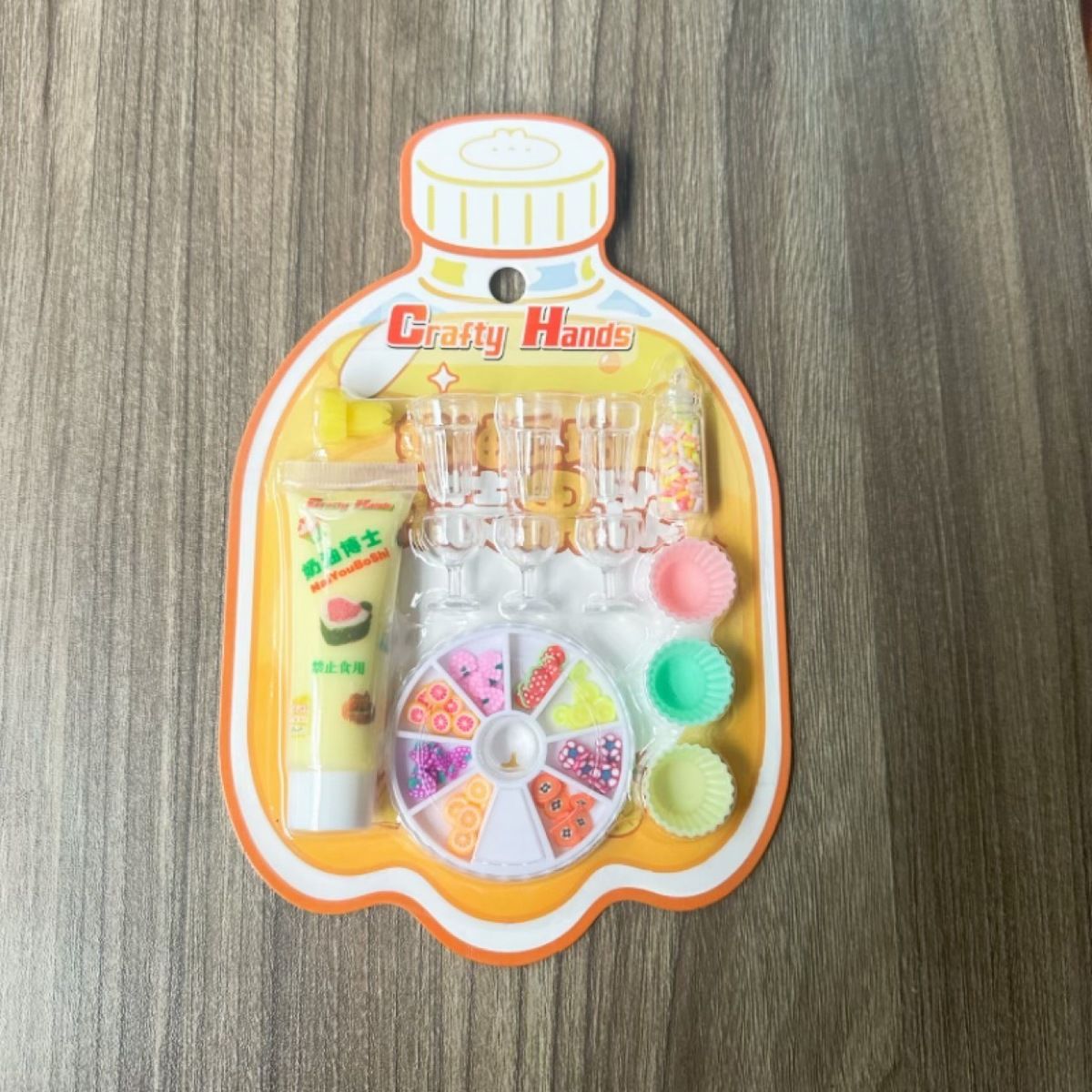 Picture of 10 pcs/set Simulation Children Ice Cream Dessert Making Cake Model Handmade DIY Leisure Entertainment Small Toys - Not Edible Clay & Dough Girls Playing Toy