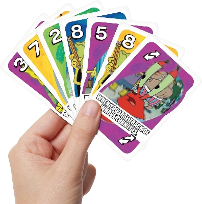 Picture of Mattel UNO SpongeBob SquarePants Card Game for Family & Friends Night Featuring Tv Show Themed Graphics for 2-10 Players