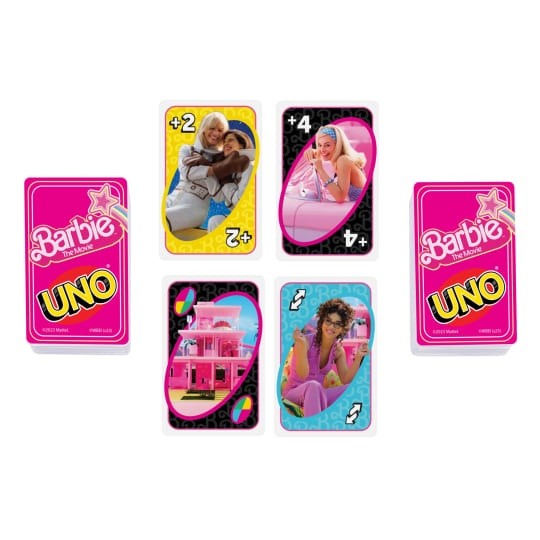 Picture of Mattel UNO Barbie The Movie Game Cards Family Fun Games Movie Night, Party and Travel Games