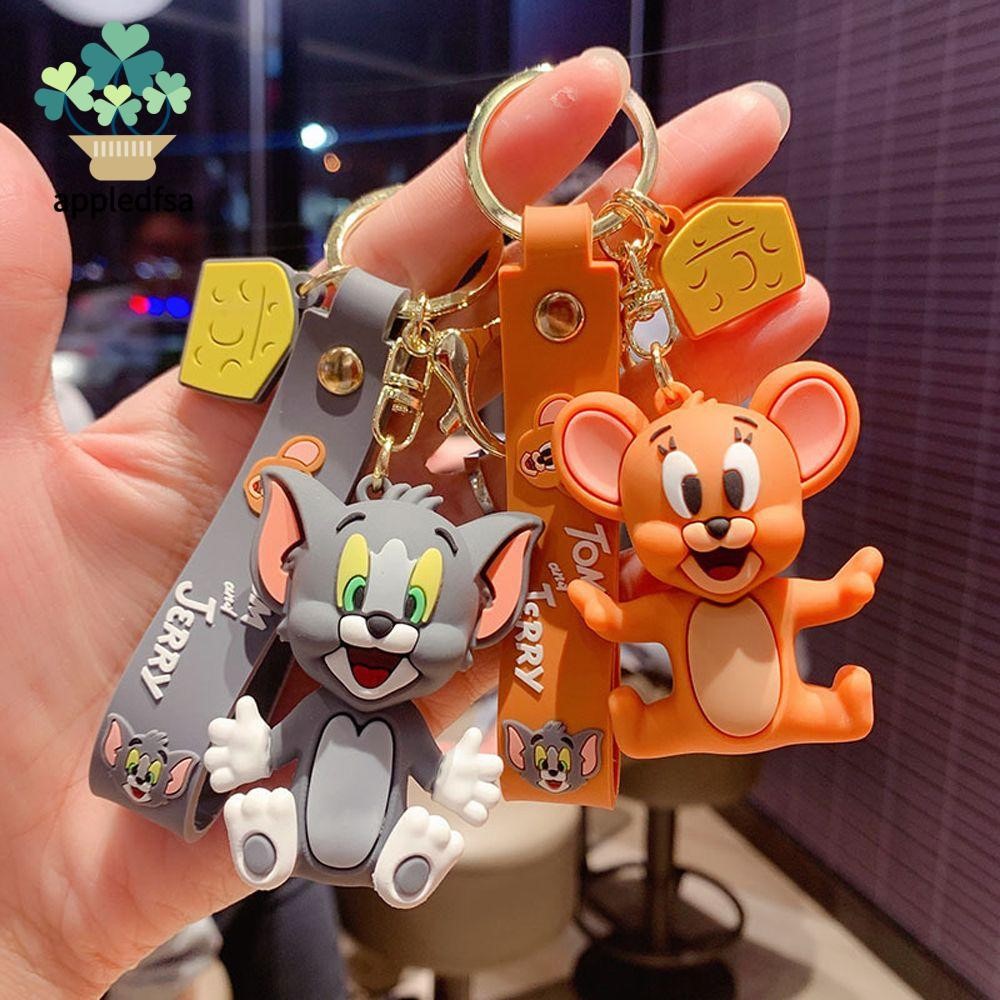 Picture of TOM & JERRY Cute Keychain, trendy cartoon keychain accessory, bag pendant keyring for students