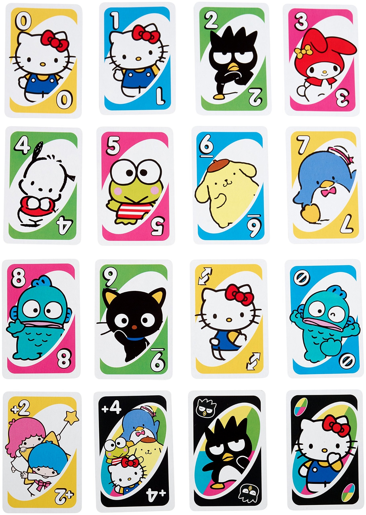 Picture of Mattel UNO Hello Kitty Card Game for Family & Friends Night Featuring Tv Show Themed Graphics and a Special Rule for 2-10 Players