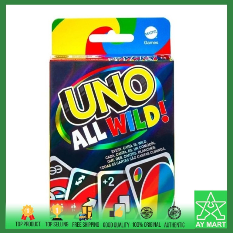 Picture of UNO All Wild! Edition: Fast-Paced Card Game with Every Card as a Wild Card for Fun and Excitement Family Card Game