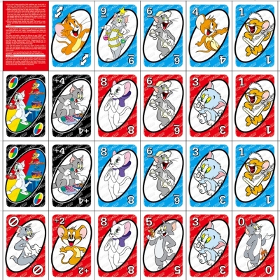 Picture of Anime UNO Games TOM AND JERRY Card Game Cartoon Family Funny Entertainment Board Game Poker Cards