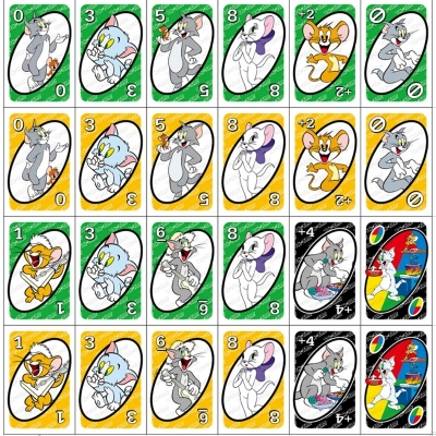 Picture of Anime UNO Games TOM AND JERRY Card Game Cartoon Family Funny Entertainment Board Game Poker Cards