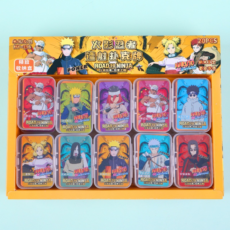 Picture of Naruto Poker Playing Cards Deck 54 Cards With Plastic Box All Different Anime Manga Mini Naruto Card Tash