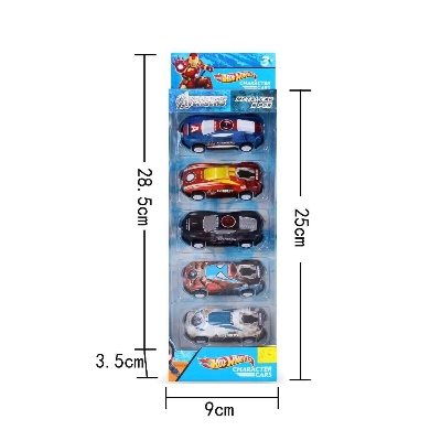 Picture of Hot Wheels 5 Car Set Original Diecast Vehicle Pack - Avengers Superhero Assorted Styles - Metal Car Set