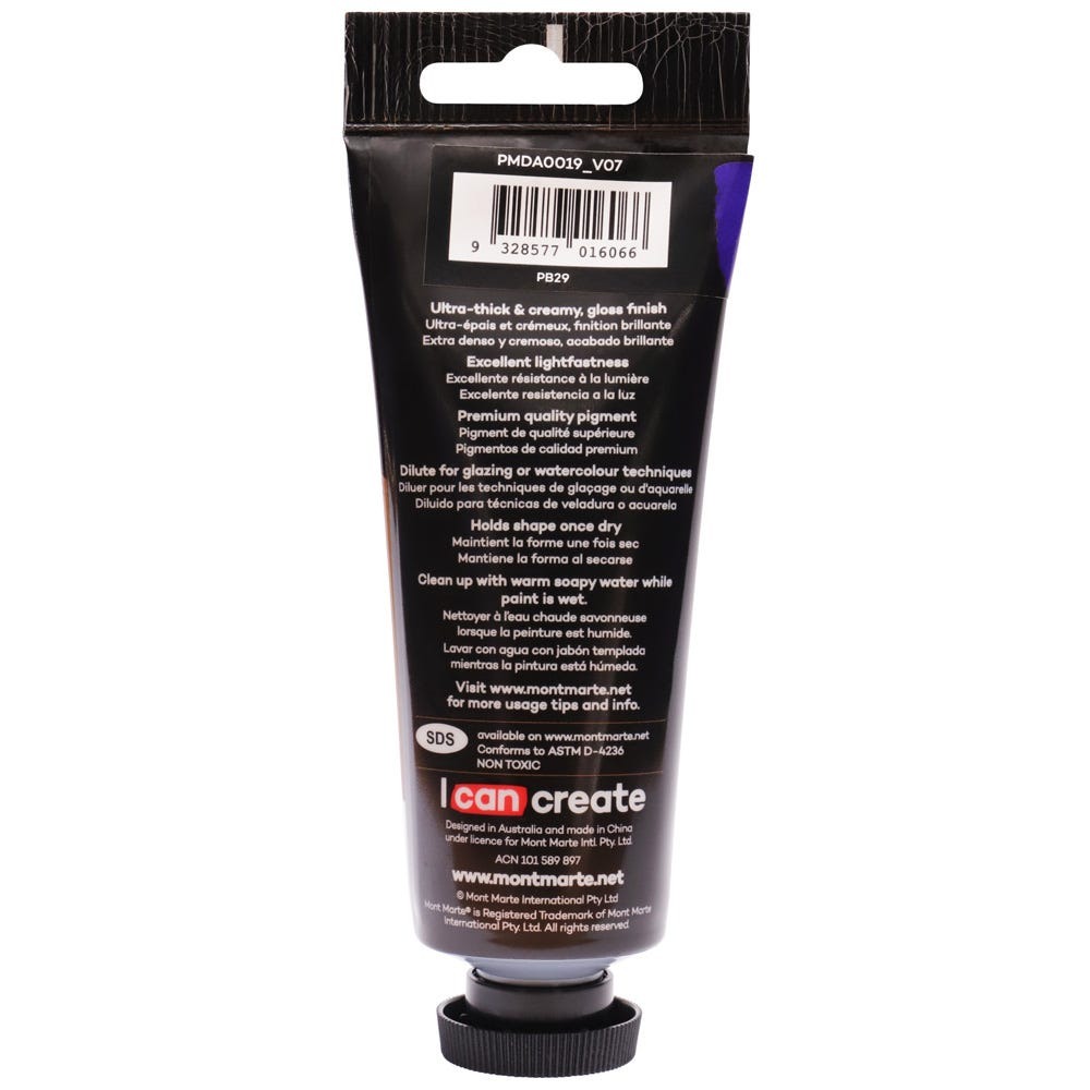 Buy Mont Marte Dimension Acrylic 75mls - Ultramarine Blue at Best Prices in Bangladesh