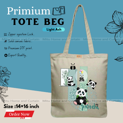 Picture of Premium Tote Bag with Zipper Canvas Tote Bag for Women Trendy Shopping Bag / College Bag / University Bag Tote Bag, Canvas Bag with Zipper  - copy