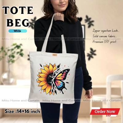 Buy Premium Tote Bag with Zipper Canvas Tote Bag for Women Trendy Shopping Bag / College Bag / University Bag Tote Bag, Canvas Bag with Zipper  at Best Price In Bangladesh
