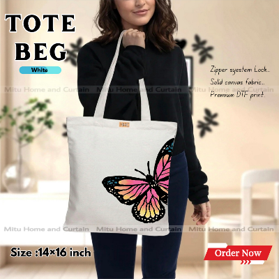 Buy Premium Tote Bag with Zipper Canvas Tote Bag for Women Trendy Shopping Bag / College Bag / University Bag Tote Bag, Canvas Bag with Zipper  at Best Price In Bangladesh