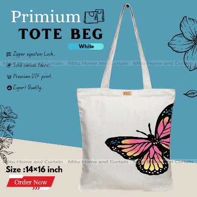 Buy Premium Tote Bag with Zipper Canvas Tote Bag for Women Trendy Shopping Bag / College Bag / University Bag Tote Bag, Canvas Bag with Zipper  at Best Price In Bangladesh