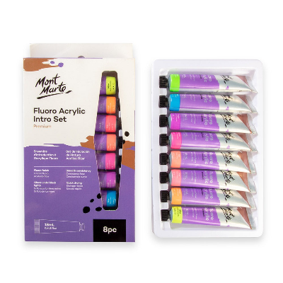 Buy Mont Marte Fluro Acrylic Intro Set 8pc*18ml at Best Prices in Bangladesh