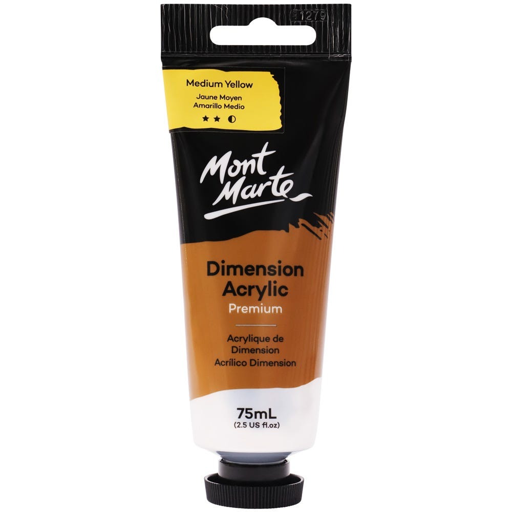 Buy Mont Marte Dimension Acrylic 75mls - Medium Yellow at Best Prices in Bangladesh