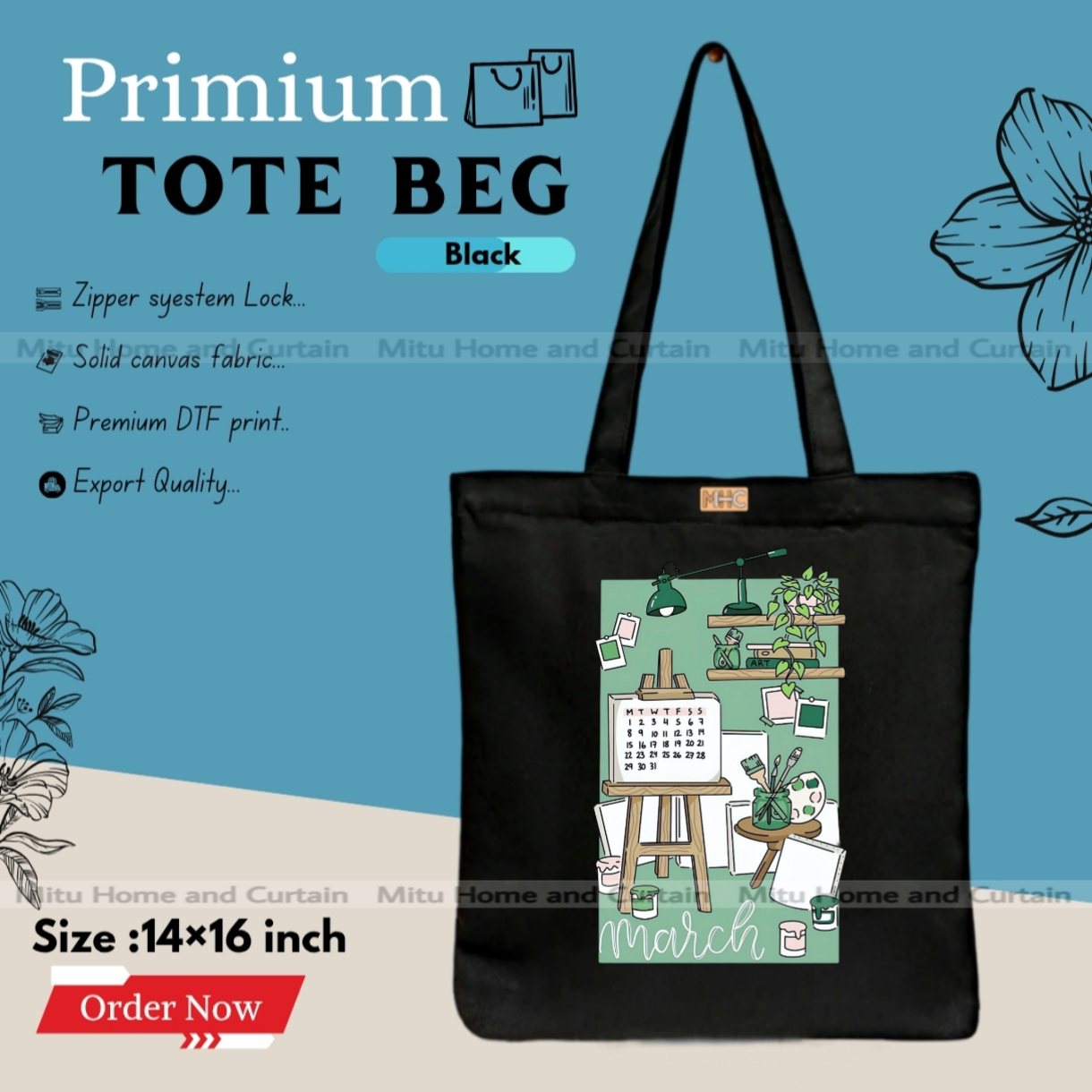 Buy Premium Tote Bag with Zipper Canvas Tote Bag for Women Trendy Shopping Bag / College Bag / University Bag Tote Bag, Canvas Bag with Zipper  at Best Price In Bangladesh