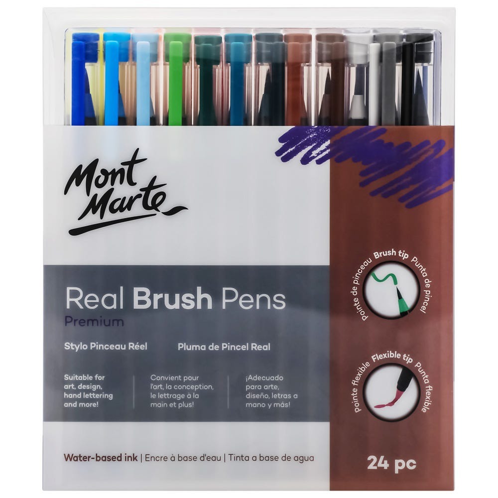 Buy Mont Marte Real Brush Pens 24pc at Best Prices in Bangladesh